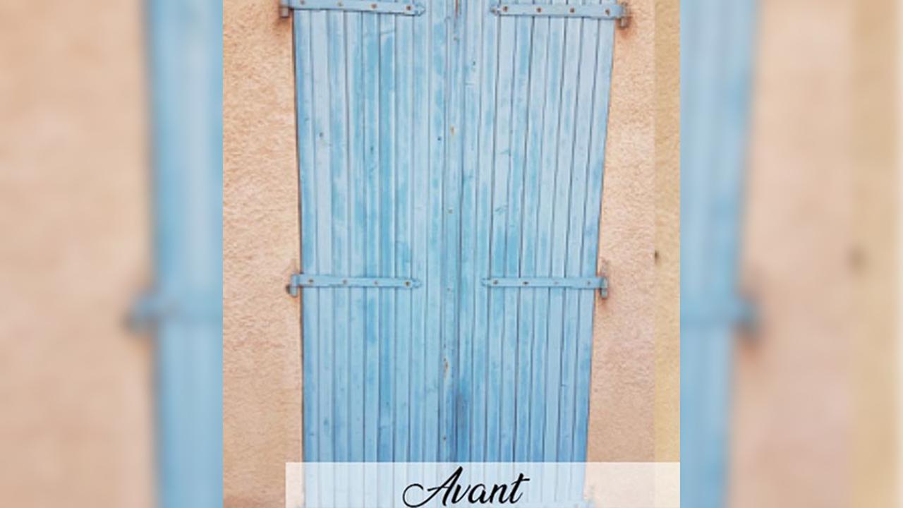 volet bleu avant